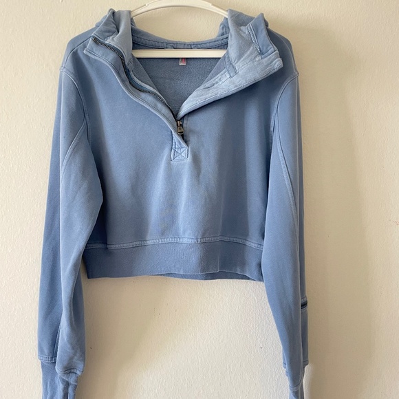 Free People Sweaters - Free People Hoodie Color Blue Size M
